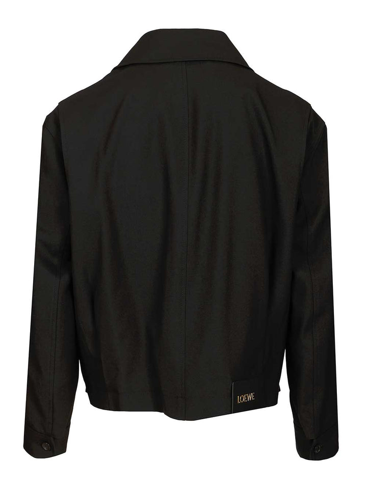Loewe Wool Jacket With Belt Giacche - Nero | 344601503d454034dec7a7d94e762debfd02f1ab
