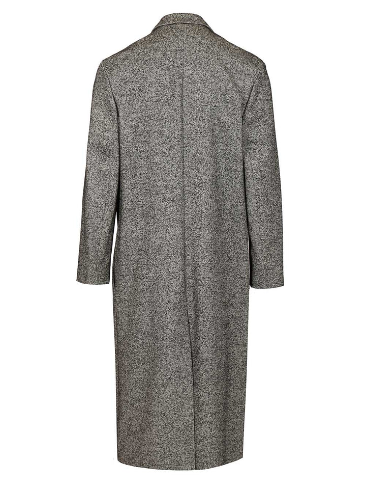 Loewe Double-Breasted Wool Blend Coat Coats - Grey | ce61254b606873e9f3774cda94020bfa75a112f7