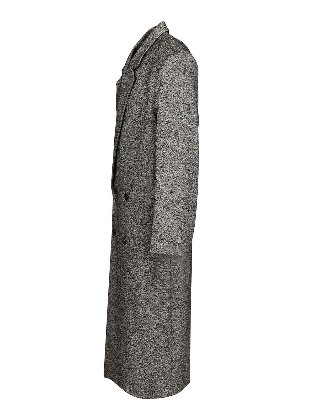Loewe Double-Breasted Wool Blend Coat Coats - Grey | 03eaa8aae9768791127b89ce917ca64fa4ddfbed