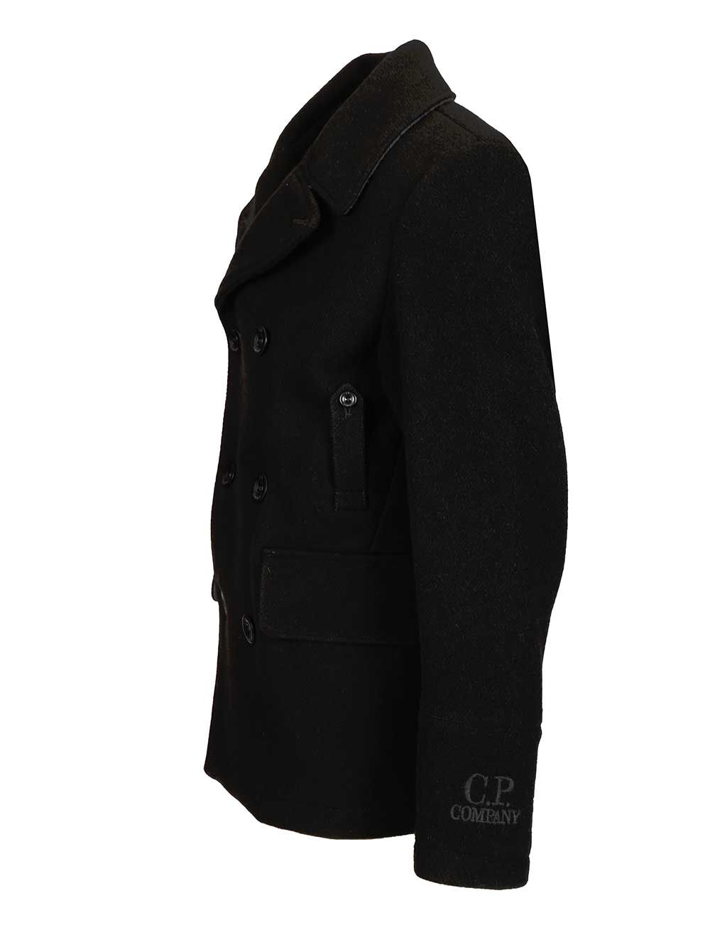 C.P. Company Pea Coats - Nero | e67cb1cf792439050804c379dda568e4cb6935b1