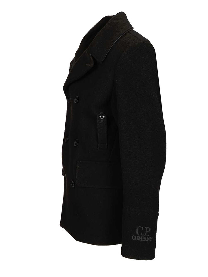 C.P. Company Pea Coats - Nero | e67cb1cf792439050804c379dda568e4cb6935b1