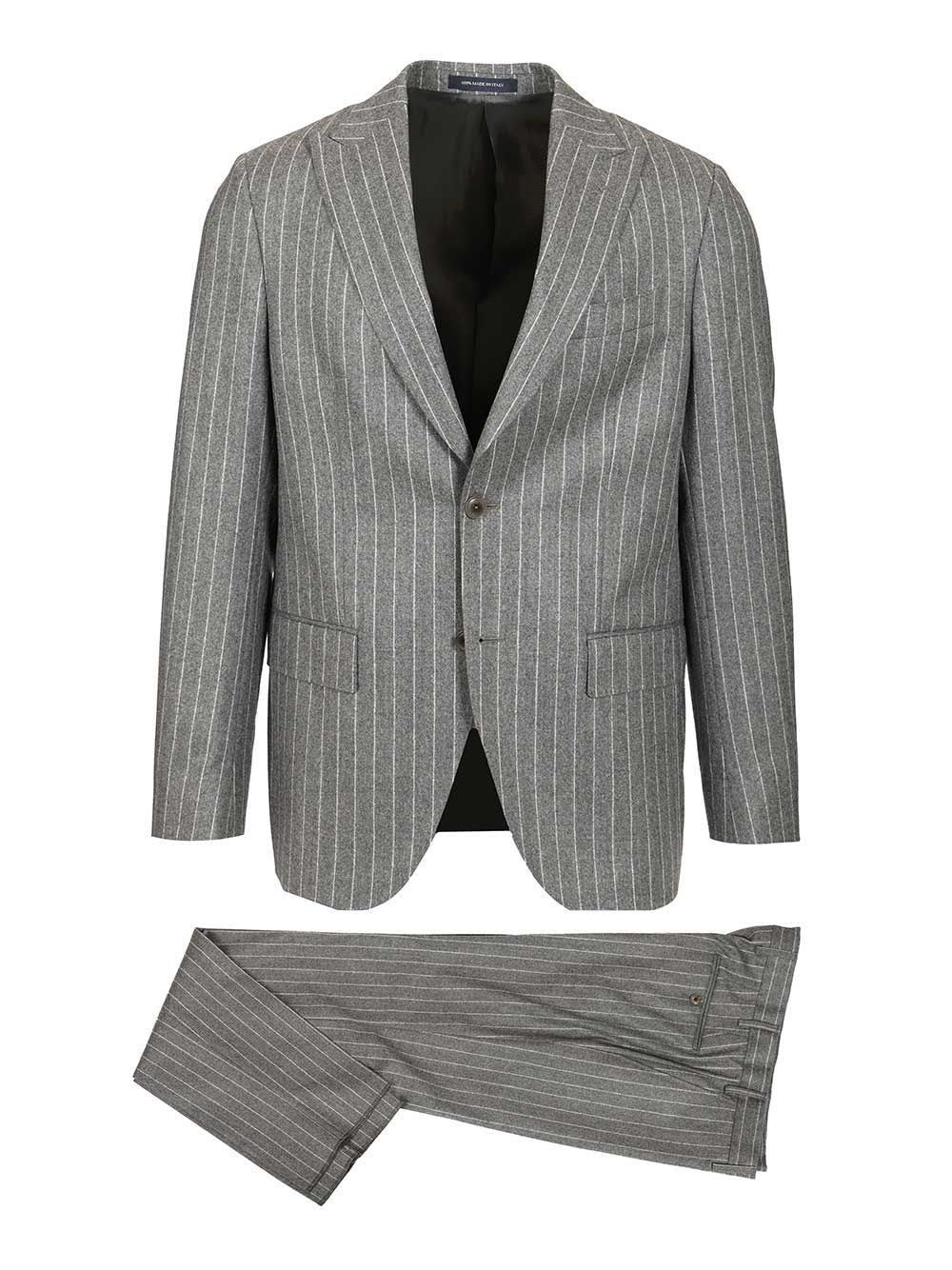 Al Duca D'Aosta Pinstripe Suit Abiti - Grey | 3ba608d71e39e3d0859a2a58acf843935bd4f07a