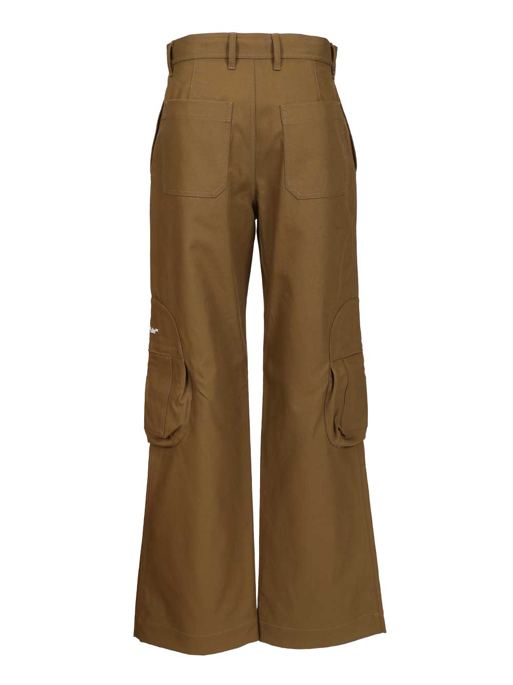 Off-White Bookish Cotton Cargo Pant Trousers - Marrone | 97b8403d3301eec789d1b13c8bf5d969ca93e2b5