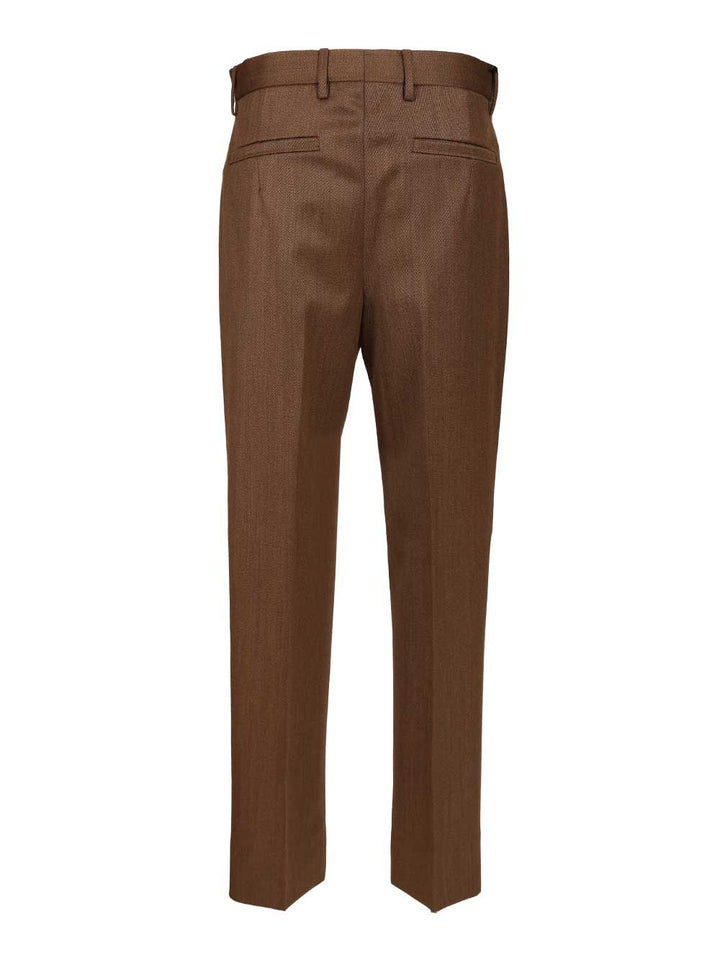 Ermenegildo Zegna Wool Trousers - Marrone | a1ab11e214e4e760ba8be013271d6fc2400783c8