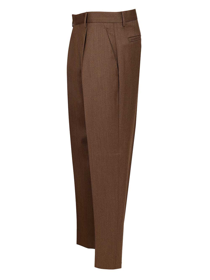 Ermenegildo Zegna Wool Trousers - Marrone | e71b125ffa849f5e1d804c2d3aa821d3a0535367