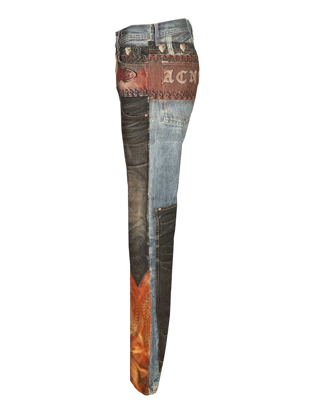 Acne Studios Trompe L'oeil Jean Trousers - Multicolor | 4a109e2d8aa57668db3741637541eb6ce5b7b1d6