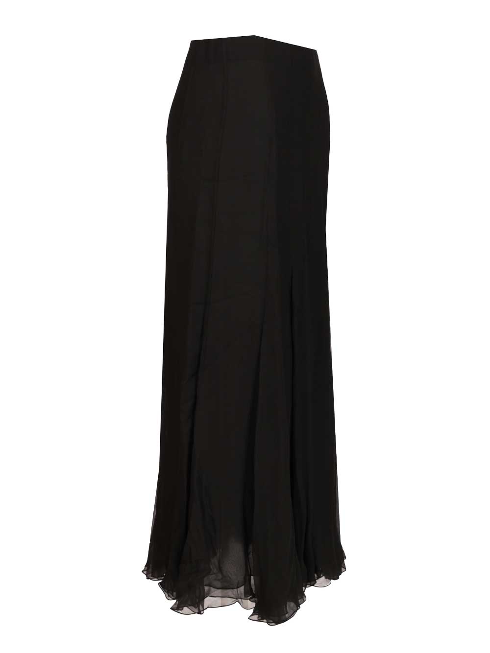 Chloe' Flowing Maxi Skirt Gonne - Nero | c46f629321337e68bc52b41dcba201aa3dc64373
