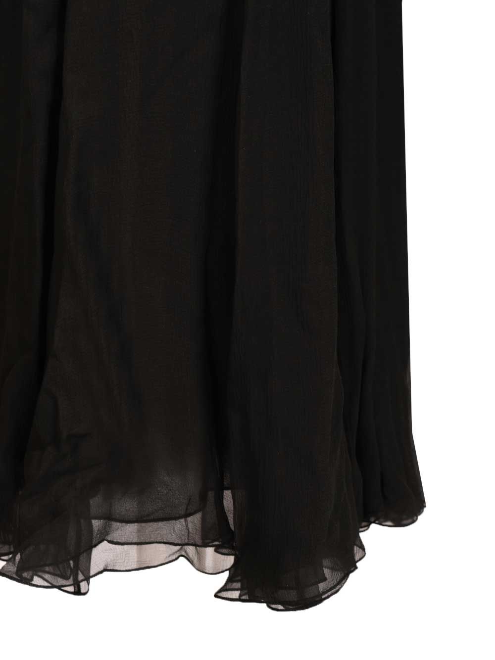 Chloe' Flowing Maxi Skirt Gonne - Nero | fe78306fe1a779e6949d4315e199eb4db3f8350e