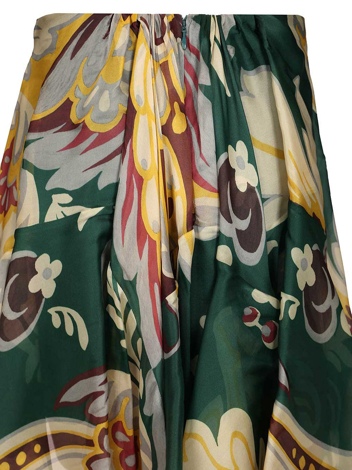 Etro Asymmetrical Midi Skirt Gonne - Bianco | 08ac4a398eb6903240eec7d53b0eaa575810f407