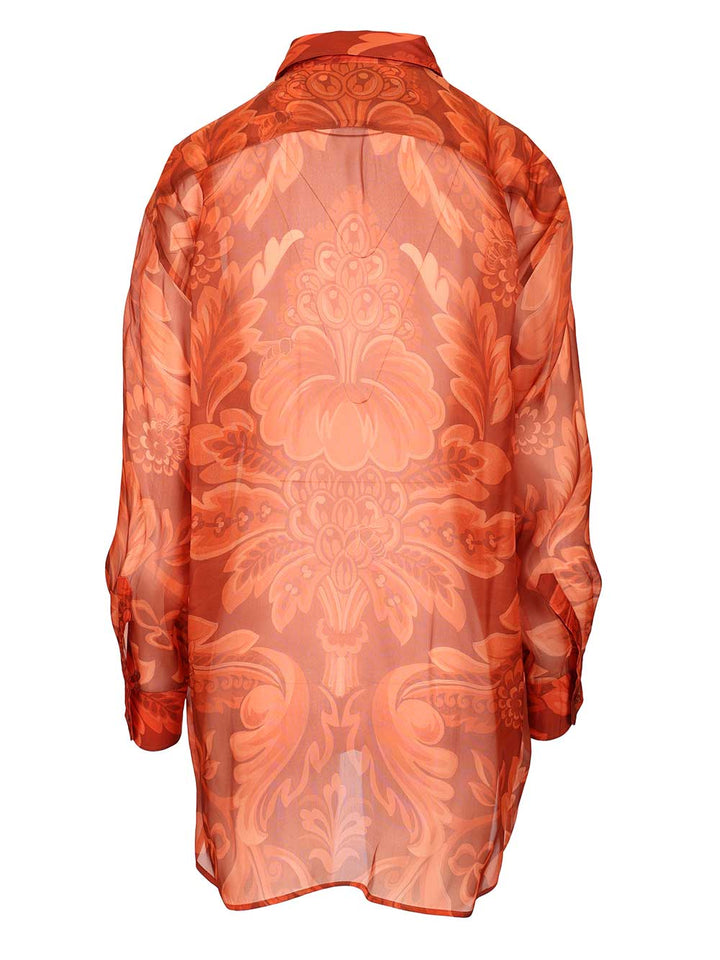 Etro Silk Shirt Shirts - Arancione | b97fdab67833bad8b37c10358e75e938b79033a7