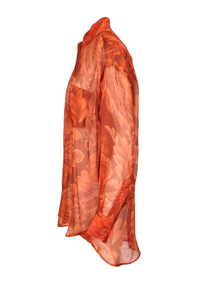 Etro Silk Shirt Shirts - Arancione | 23d43e635e9334c9defeadc2ff3713163181d316