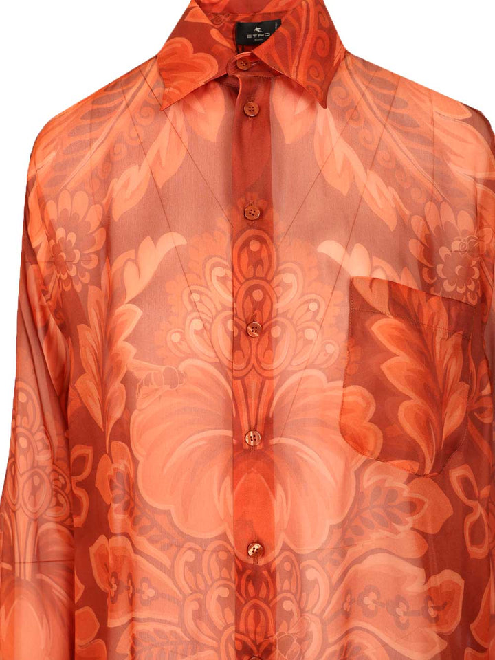 Etro Silk Shirt Shirts - Arancione | 1e8dd5667c8bcd94e7027c503166ea0798e84e85