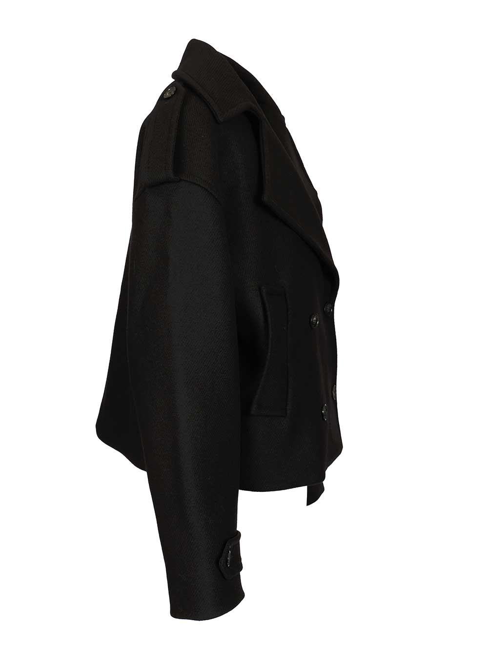 Maison KitsunÉ Short Coat Knitwear - Nero | b1c6238d8183ecb5a137bddc6aaafc96fff172d1