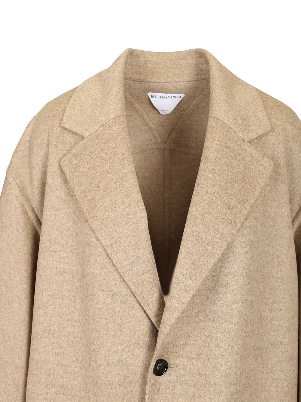 Bottega Veneta Wool And Cashmere Coat Coats - Beige | 280daafc67352ca2a1b23a6bd30904c7a83691ea
