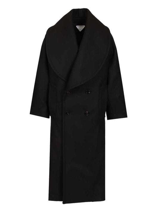 Double-Breasted Coat Coats Nero