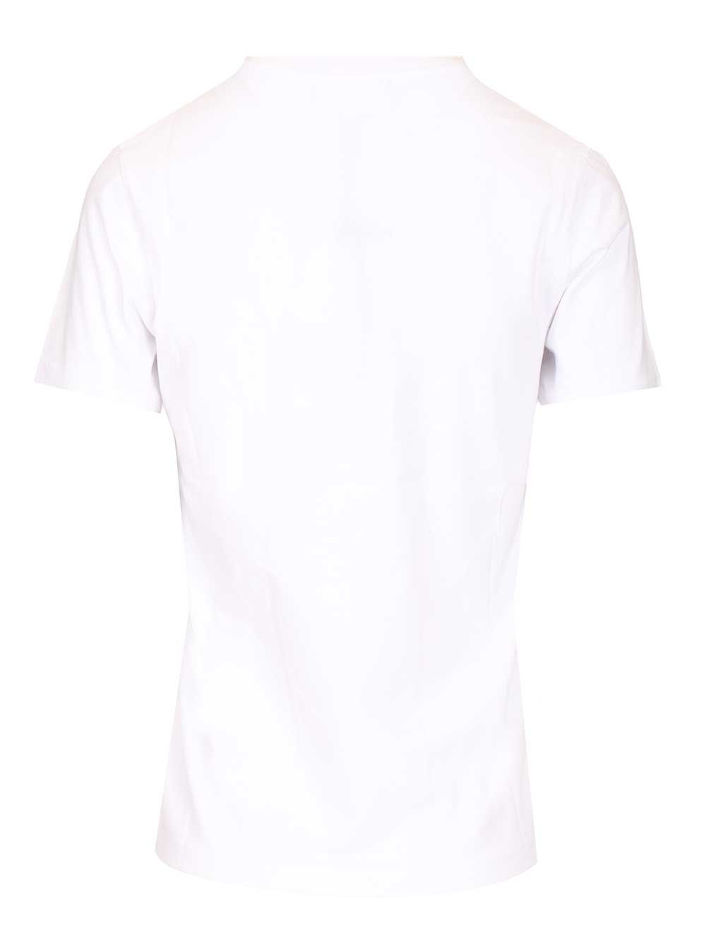 Maison KitsunÉ With Fox Head Embroidery T-Shirt - Bianco | 8d0b50bd8b743cdf967b64b81ad673e3d85ac552