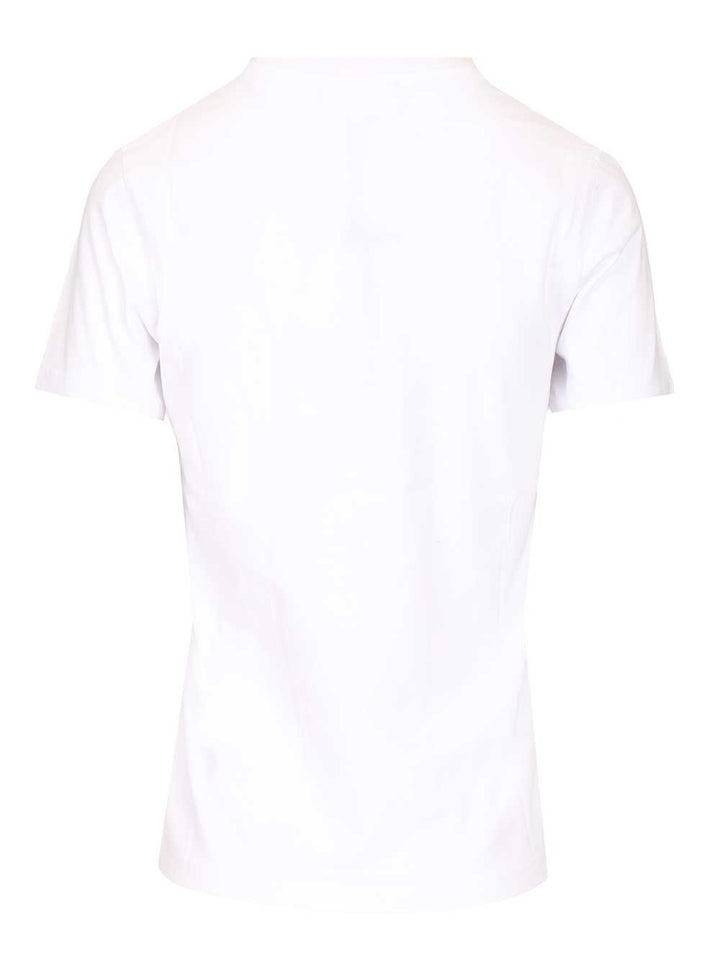 Maison KitsunÉ With Fox Head Embroidery T-Shirt - Bianco | 8d0b50bd8b743cdf967b64b81ad673e3d85ac552