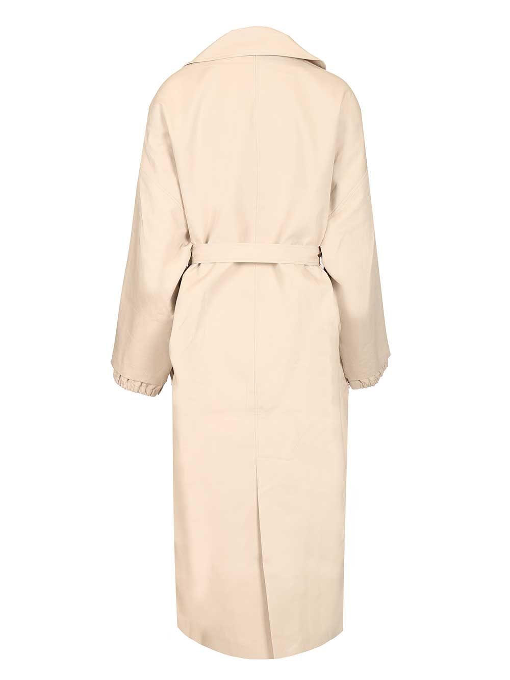 Jacquemus Trapezi Trench Coat Coats - Bianco | dc017f8d9c2e45e47a54b531d7347aa557356aac