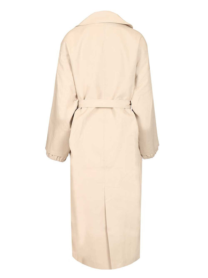Jacquemus Trapezi Trench Coat Coats - Bianco | dc017f8d9c2e45e47a54b531d7347aa557356aac