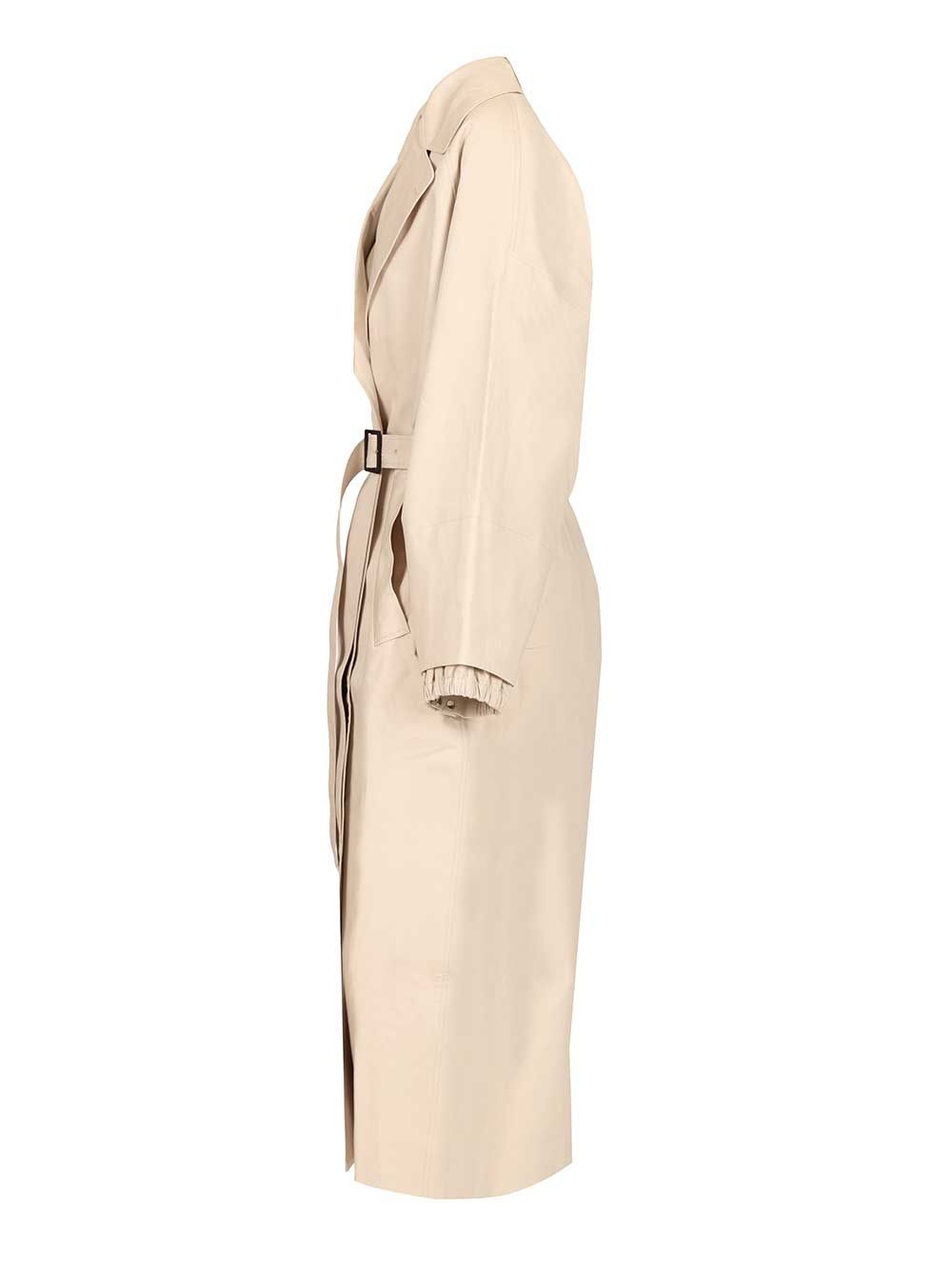 Jacquemus Trapezi Trench Coat Coats - Bianco | 820bc5da5634b307d9da1d26ebe99250822485ac