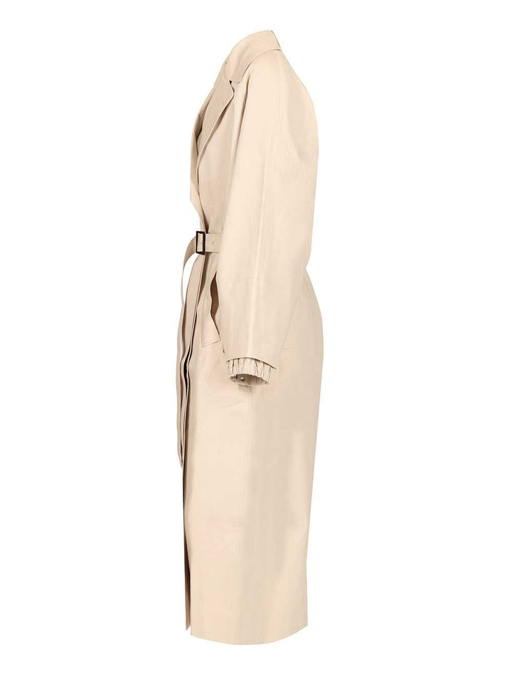 Jacquemus Trapezi Trench Coat Coats - Bianco | 820bc5da5634b307d9da1d26ebe99250822485ac