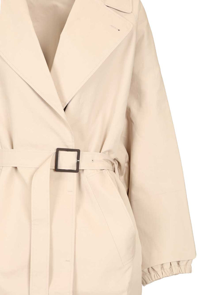 Jacquemus Trapezi Trench Coat Coats - Bianco | af6cb41076a473fff2d98fd503974ecc4147a296