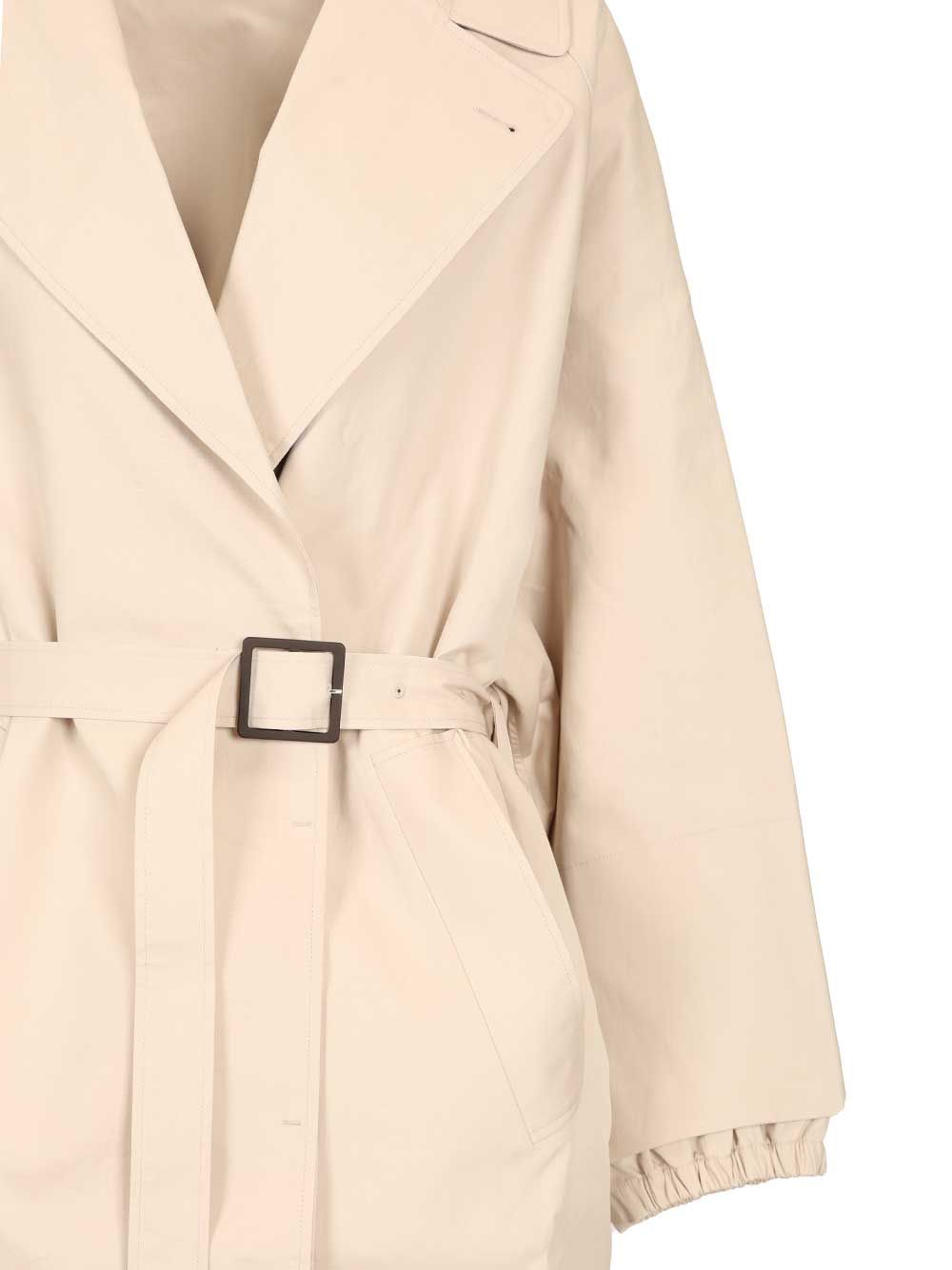 Jacquemus Trapezi Trench Coat Coats - Bianco | b8c6ccb3a89c23bf241131545a01909bf6f6a569