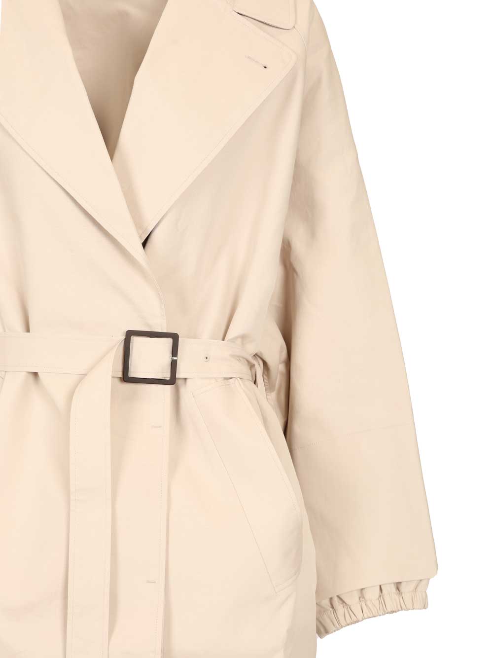 Jacquemus Trapezi Trench Coat Coats - Bianco | af6cb41076a473fff2d98fd503974ecc4147a296