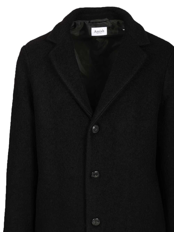Amish Oversized Wool Blend Coat Coats - Nero | 1ddcc94240a8fb03be14f9f9a323d42412559c2a