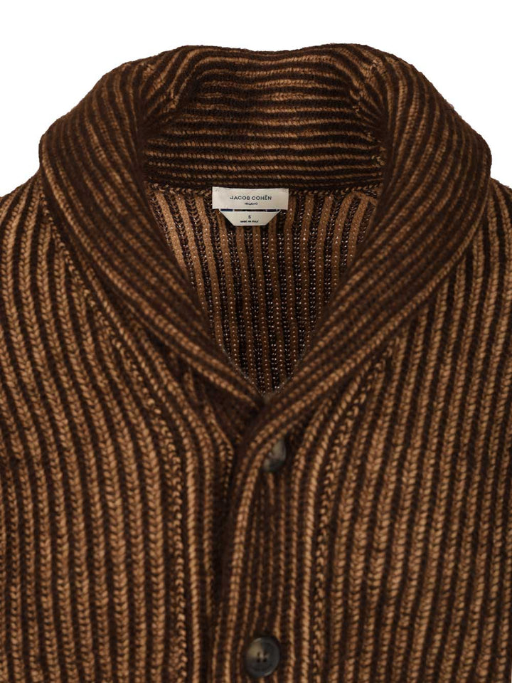 Jacob Cohen English Knit Cardigan Knitwear - Marrone | 74be75a671ac113f4e856404b0728700c82748b9