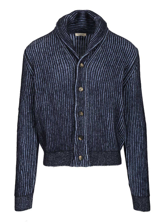 English Knit Cardigan Knitwear Blu