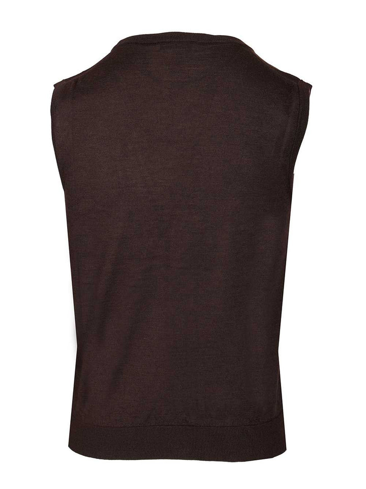 Al Duca D'Aosta Cashmere And Silk Vest Giacche - Marrone | 8adb0058a21613dda34900bbd7716964db75dcc6