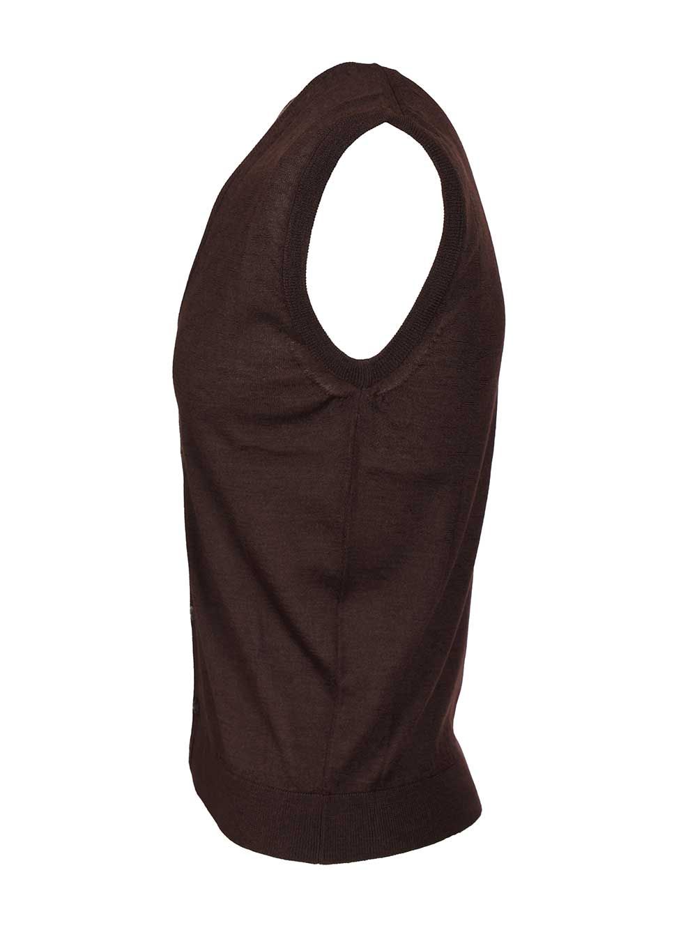 Al Duca D'Aosta Cashmere And Silk Vest Giacche - Marrone | 24fb0d3443d1790535523f8af9d06a6e4f71a8b4