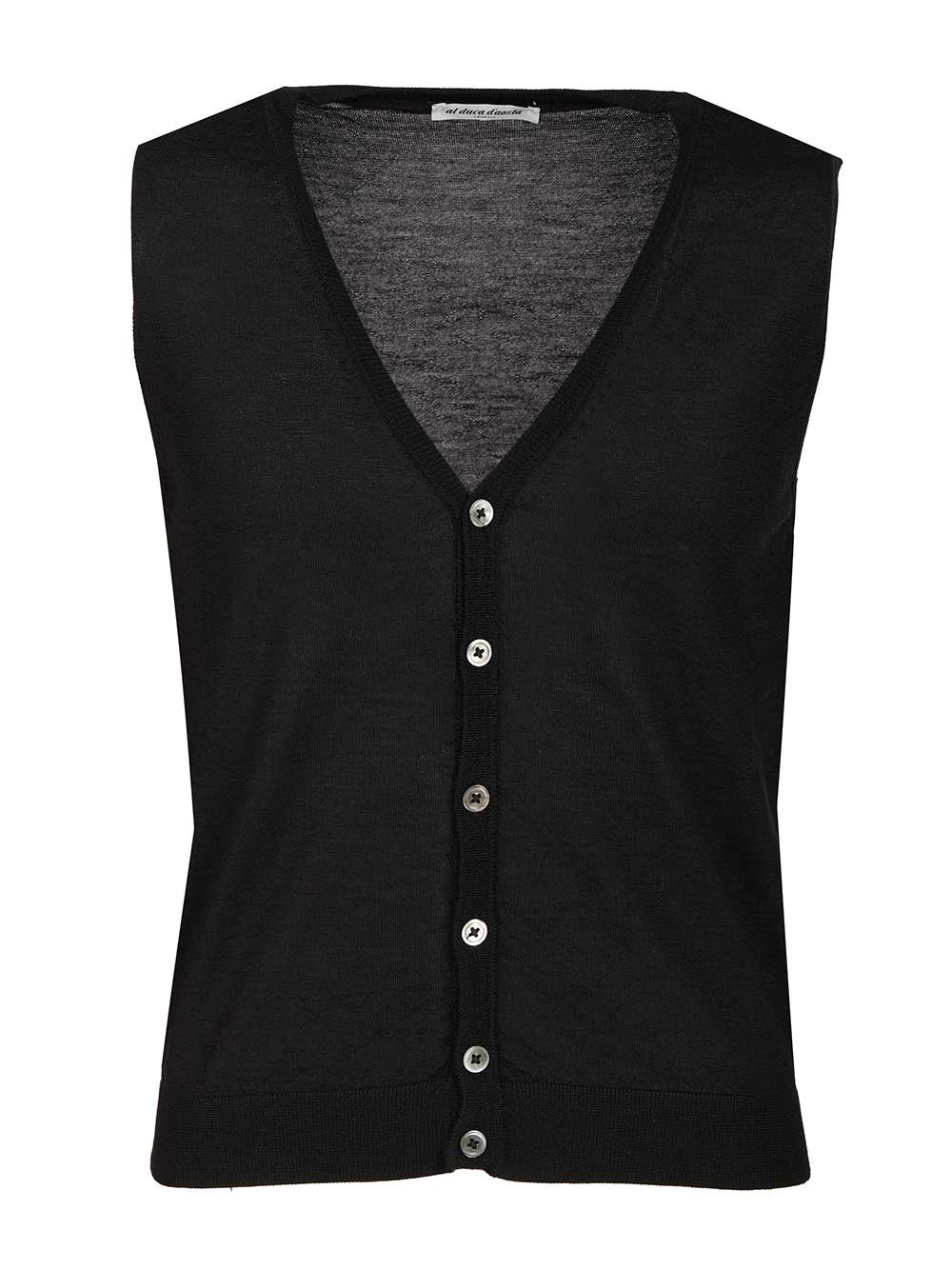 Al Duca D'Aosta Cashmere And Silk Vest Giacche - Nero | 872315f09e1c37959e9dad86a655a5e7538abafa