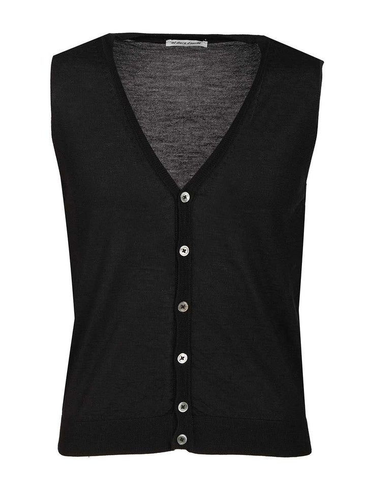 Al Duca D'Aosta Cashmere And Silk Vest Giacche - Nero | 872315f09e1c37959e9dad86a655a5e7538abafa