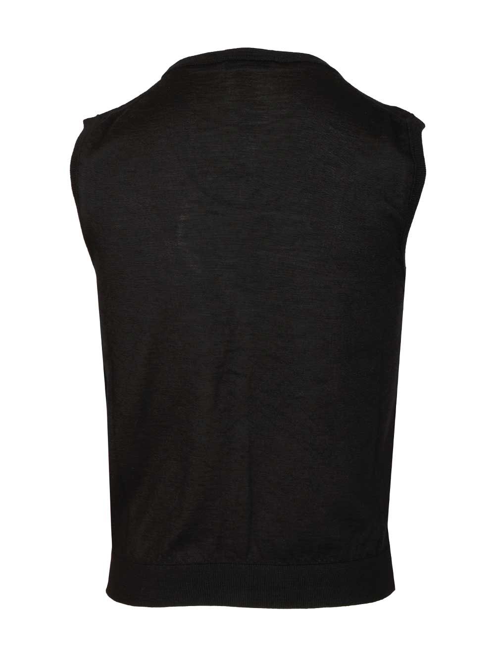 Al Duca D'Aosta Cashmere And Silk Vest Giacche - Nero | 6da6b3fb87b793b371608e16ca2f0fe8a873c02d