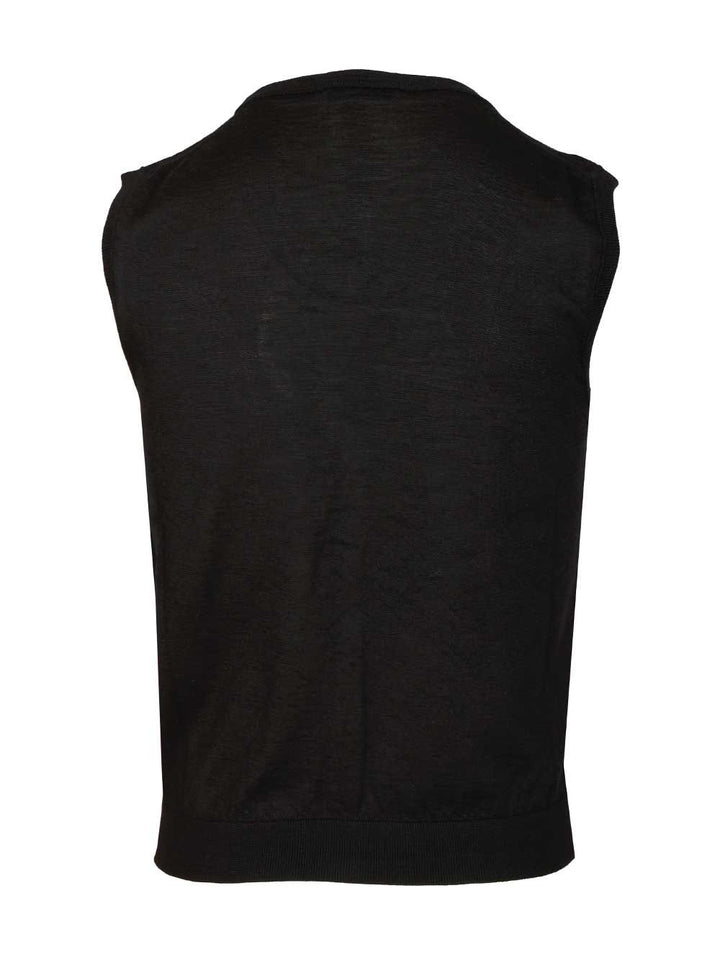 Al Duca D'Aosta Cashmere And Silk Vest Giacche - Nero | 6da6b3fb87b793b371608e16ca2f0fe8a873c02d