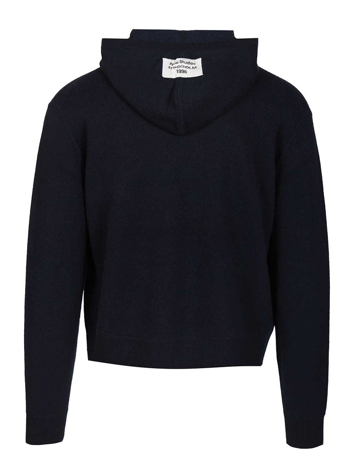 Acne Studios Cashmere Hooded Sweater Knitwear - Blu | 6ee5b9682b841998f9a53689a50ba26596b927c4