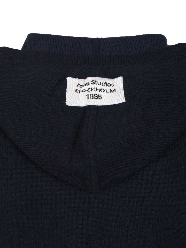 Acne Studios Cashmere Hooded Sweater Knitwear - Blu | 00b9abd41167ea3b81037b721ce5c67325c034b8