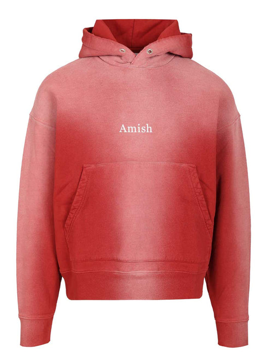 Cotton Hoodie Sweatshirts Rosso