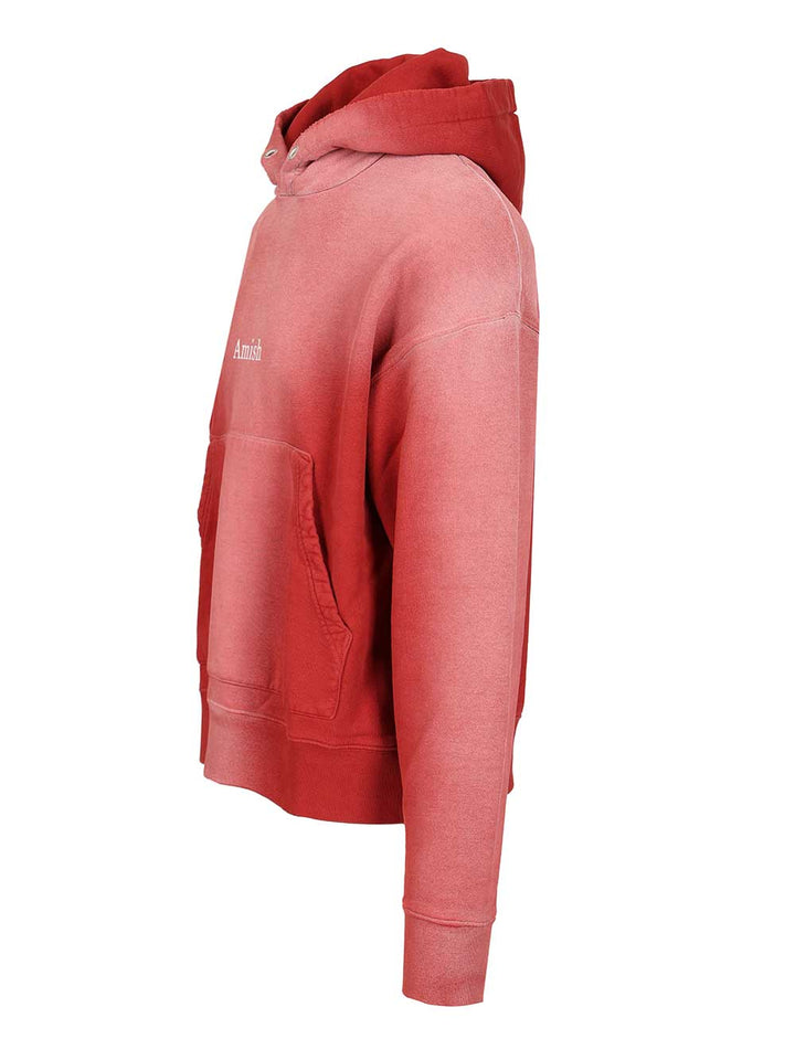 Amish Cotton Hoodie Sweatshirts - Rosso | b44f43e5d47ffa7048ed461d23b9a16ddb930311