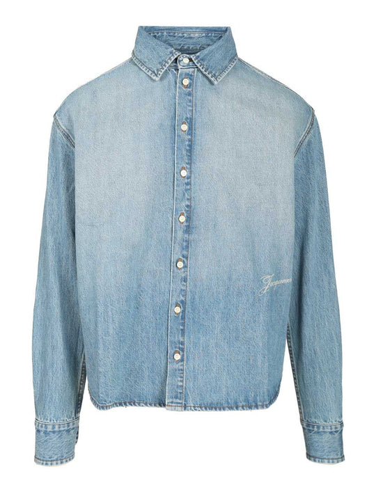 Simon De-NîMes Denim Shirt Casual Light Blue