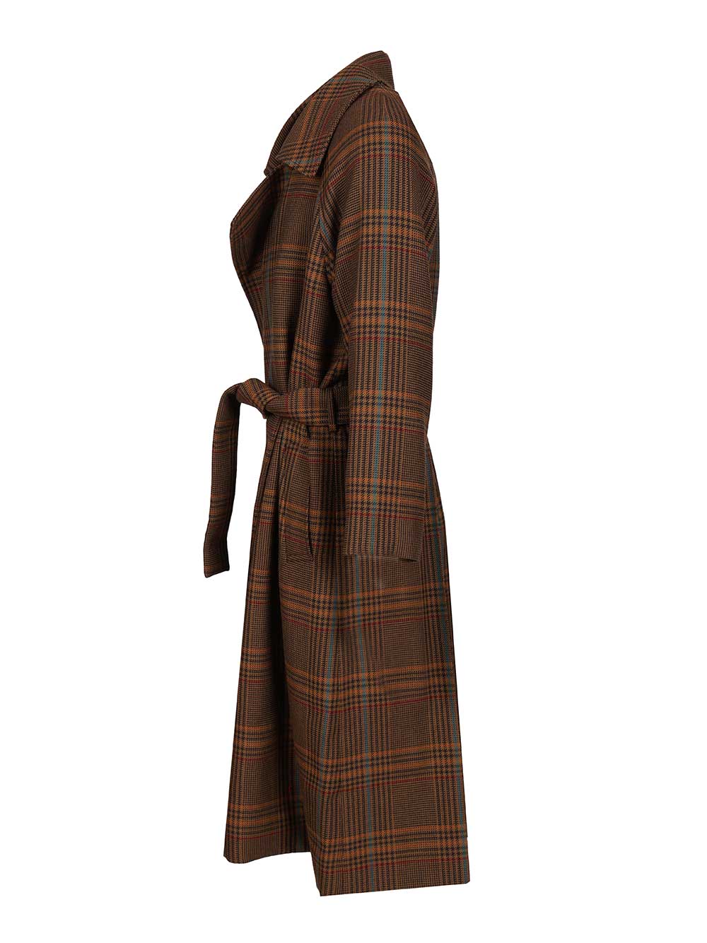 Saint Laurent Long Coat Coats - Marrone | 22eee81b34b4f324d16c732ba90bf76ec605663a