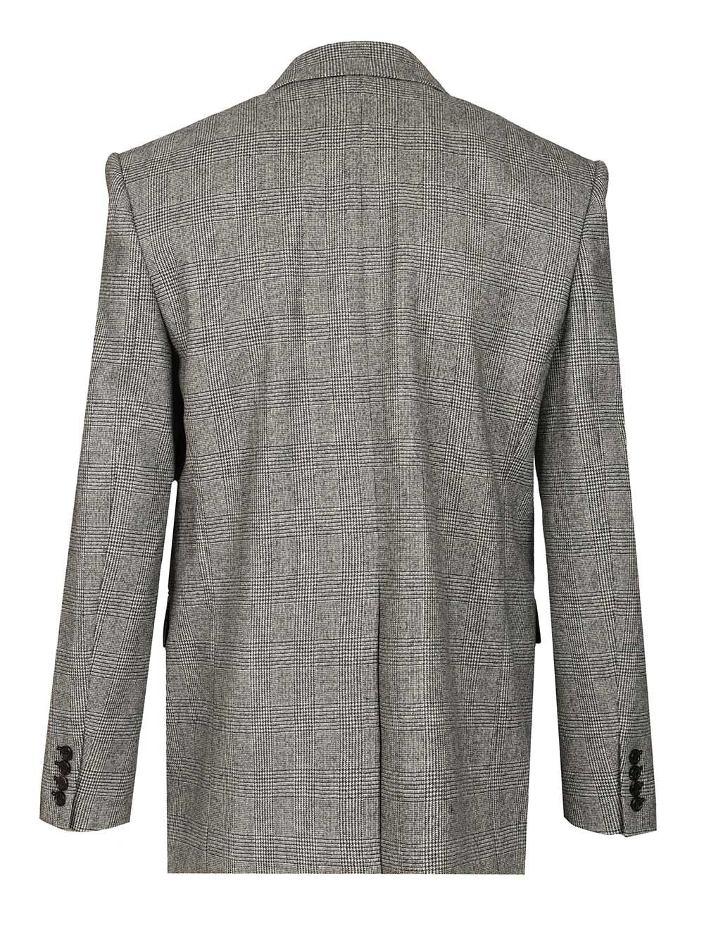 Saint Laurent Flannel Jacket Giacche - Grey | ce336c7da3b93295224031f02f2ba045a58e2a3e