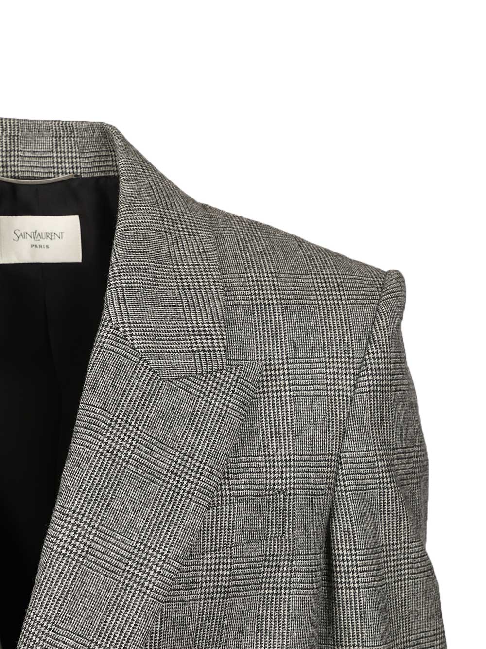 Saint Laurent Flannel Jacket Giacche - Grey | 46a93fd1e8aae425a9152a03abecab2fcf925500