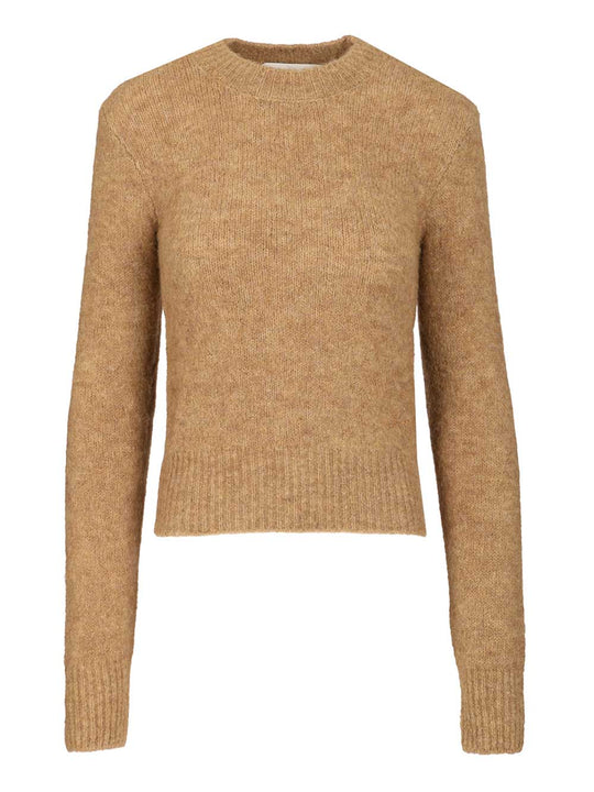 Wool And Alpaca Knit Sweater Knitwear Marrone