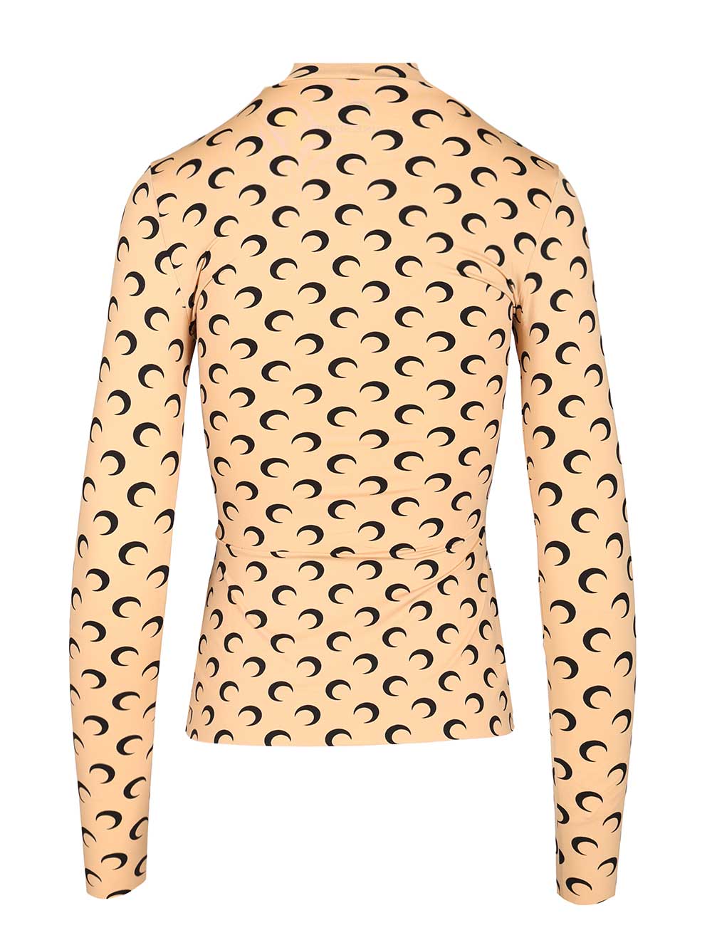 Marine Serre High-Neck Sweater Top - Beige | f7811bb417c45e3030807cc25d7f00bb49e4fb5b