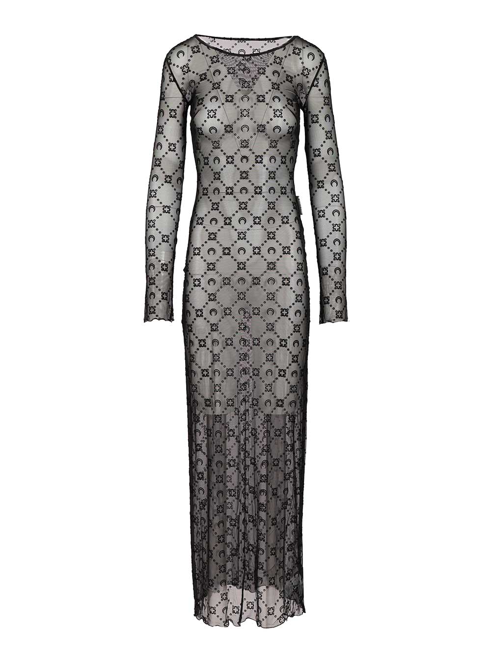 Marine Serre Long Dress Moonogram Abiti - Nero | 2a85c843d4b315cd5892d6e1a1af7e4c59136dff