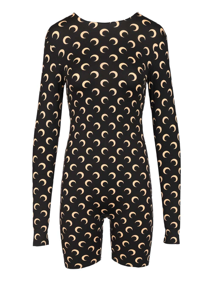 Marine Serre Crescent Moon Print Jumpsuit Trousers - Nero | b6e842ae3d13ea2e5b8bfd46a759436b3e6a2f41