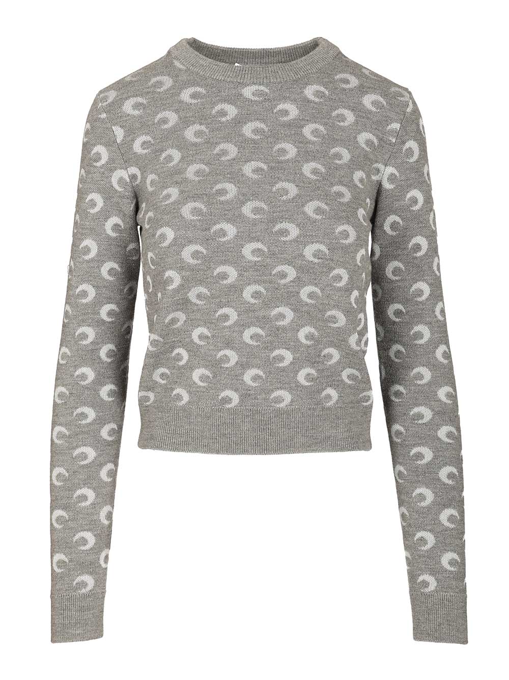 Marine Serre Moon Jacquard Sweater Knitwear - Grey | a4dc9bb0d9120fbcbeab6e1b7494c0d5a0be8481